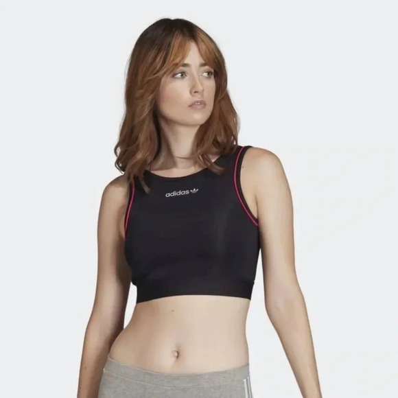 Adidas Low Back Crop Top Size Medium - Picture 1 of 9